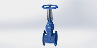 Válvula de puerta de agua resistente a la corrosión de tipo flange de sellado blando con operación manual / eléctrica