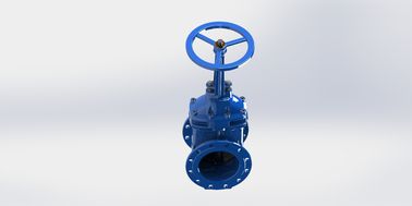Válvula de puerta de hierro flexible rojo / azul para el sistema de circulación de agua / sistema de refrigeración