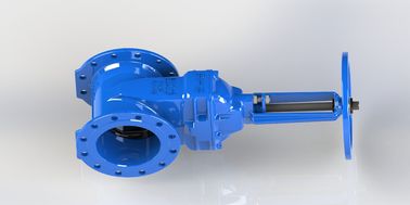 Válvula de puerta de hierro flexible rojo / azul para el sistema de circulación de agua / sistema de refrigeración