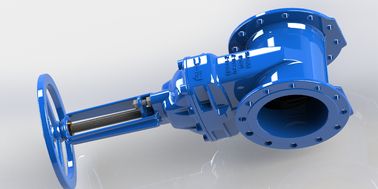 Válvula de puerta de hierro flexible rojo / azul para el sistema de circulación de agua / sistema de refrigeración