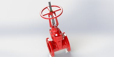 Válvula de puertas con revestimiento de epoxi rojo Ul Fm