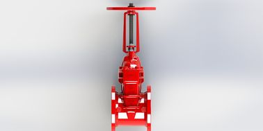 Válvula de puertas con revestimiento de epoxi rojo Ul Fm