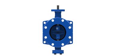 Disco de acero inoxidable doble excéntrica válvula mariposa para conexión de brida y aplicaciones de trabajo pesado