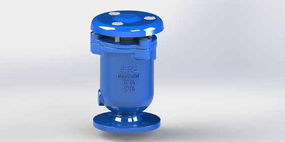 Válvula de liberación de aire combinada de hierro dúctil con flotador de acero inoxidable y sello de asiento resiliente para sistemas de fluidos