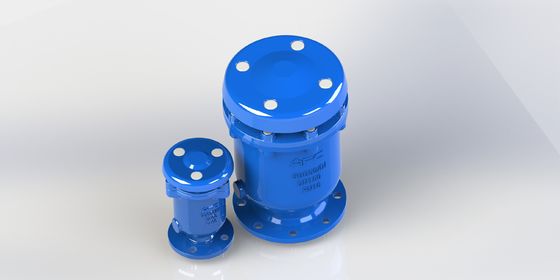 Válvula de liberación de aire de combinación de hierro dúctil con conexión roscada y de brida y flotador de acero inoxidable para sistemas de transporte de fluidos