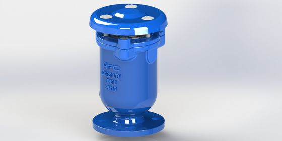 Válvula de liberación de aire de combinación de hierro dúctil duradero con conexión roscada y con brida y flotador de acero inoxidable para control de vacío de tuberías