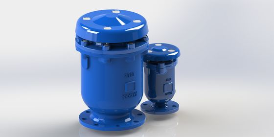 Válvula de liberación de aire combinada con flotación de acero inoxidable y conexión de brida roscada para sistemas de presión PN10-16-25