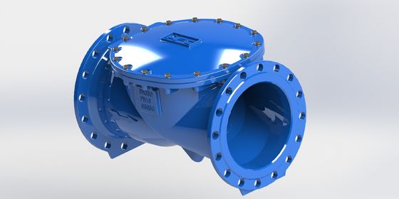 Válvula de retención flexible oscilante estándar de prueba EN12266 con tipo de conexión de brida y material de sello EPDM para control de fluidos industriales