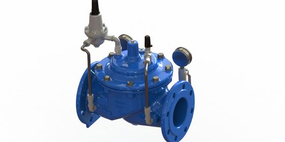 EN1092-2 Válvula reductora de presión de agua estándar de brida con cuerpo recubierto de epoxi y asiento SS304