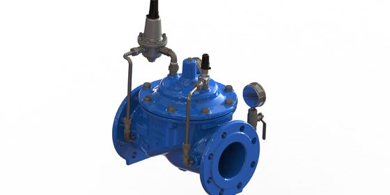 Válvula reductora de presión de agua con revestimiento EPOXY A200 con asiento SS304 y refuerzo de nailon con diafragma EPDM