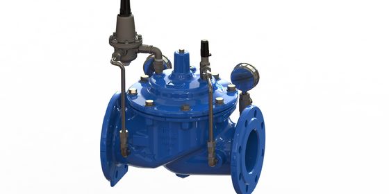 Válvula reductora de presión de agua de conexión de brida con asiento SS304 y diafragma EPDM reforzado con nylon para un control preciso de la presión