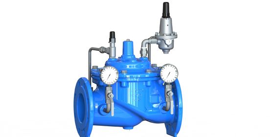 A200 válvula reductora de presión de agua con recubrimiento epoxi, conexión de brida y diafragma reforzado de nylon para sistemas de agua