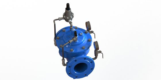 Válvula reductora de presión de agua de conexión de brida con asiento SS304 y diafragma EPDM reforzado con nylon para un control preciso de la presión