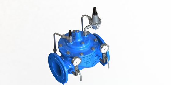 Válvula reductora de presión de agua con refuerzo de nylon EPDM Diafragma GGG50 Material y asiento SS304