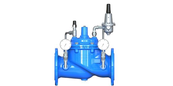 Válvula reductora de presión de agua con refuerzo de nylon EPDM Diafragma GGG50 Material y asiento SS304