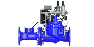 Material piloto SS304 Azul RAL 5005 NSF61 válvula de control de agua hecha de hierro dúctil para la conservación y gestión del agua
