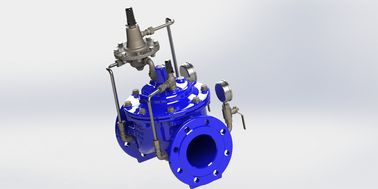Manual azul Ral5005 válvula de control de flujo de acero inoxidable para tubos de hierro dúctil modelo A400