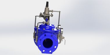 Válvula de control de flujo de acero inoxidable sello EPDM PN10 actuado con tubo de control de hierro dúctil