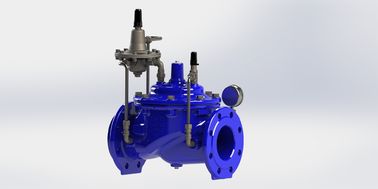 Manual azul Ral5005 válvula de control de flujo de acero inoxidable para tubos de hierro dúctil modelo A400