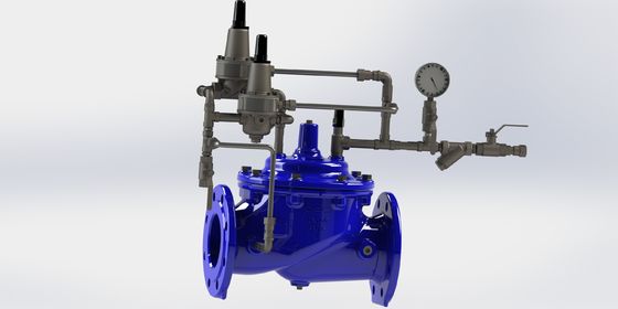 PN25 válvula de anticipación de sobretensiones con conexión de extremo de brida y refuerzo de nylon con diafragma EPDM