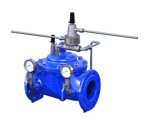 Válvula de Control de Agua de Asiento de Cuerpo EPDM con Construcción de Hierro Dúctil y Piloto P500 para Gestión de Fluidos Industriales
