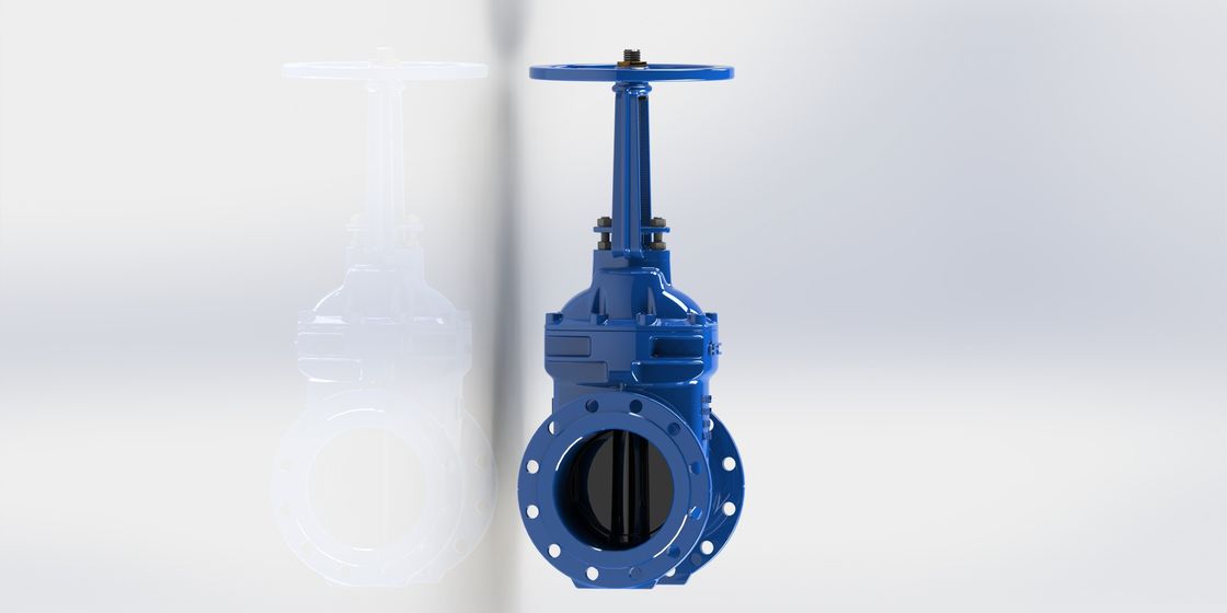 PN16 Válvula de puerta de agua resistente a la corrosión de conexión con brida para el control de tuberías industriales