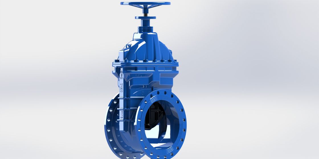 Válvula de puerta de agua resistente a la corrosión de tipo flange de sellado blando con operación manual / eléctrica