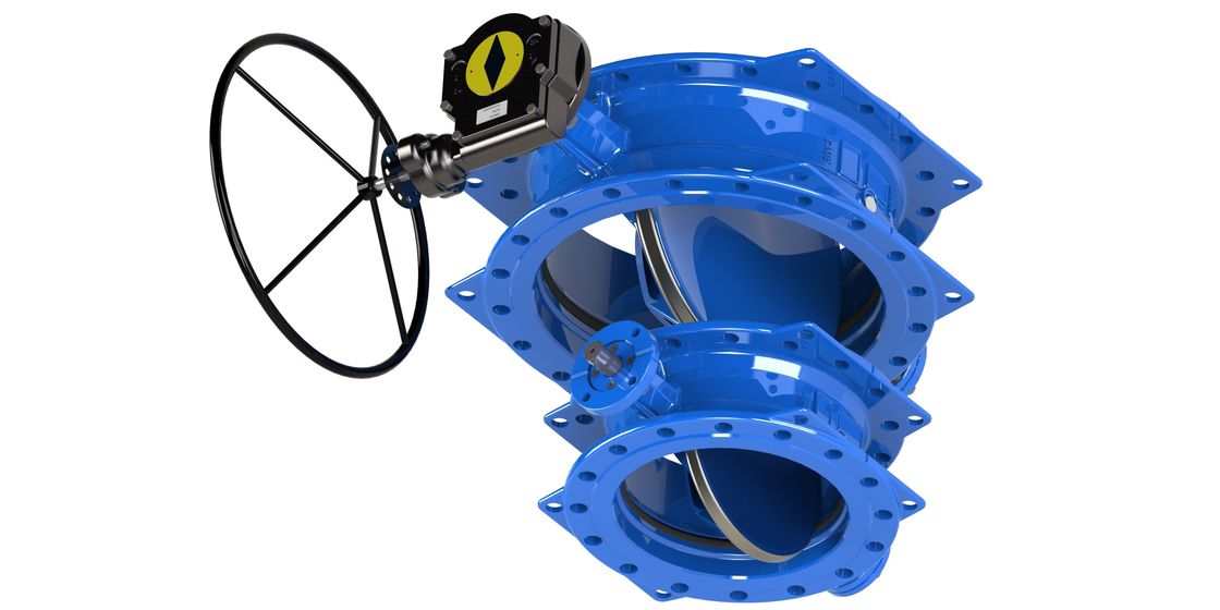 Válvula de mariposa doble excéntrica certificada ISO con disco de acero inoxidable y asiento de EPDM para control de flujo preciso