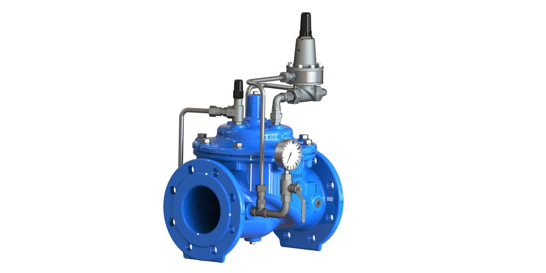 Válvula de mantenimiento de la presión de extremo de brida Industrial de diafragma de nylon reforzado para gas de agua