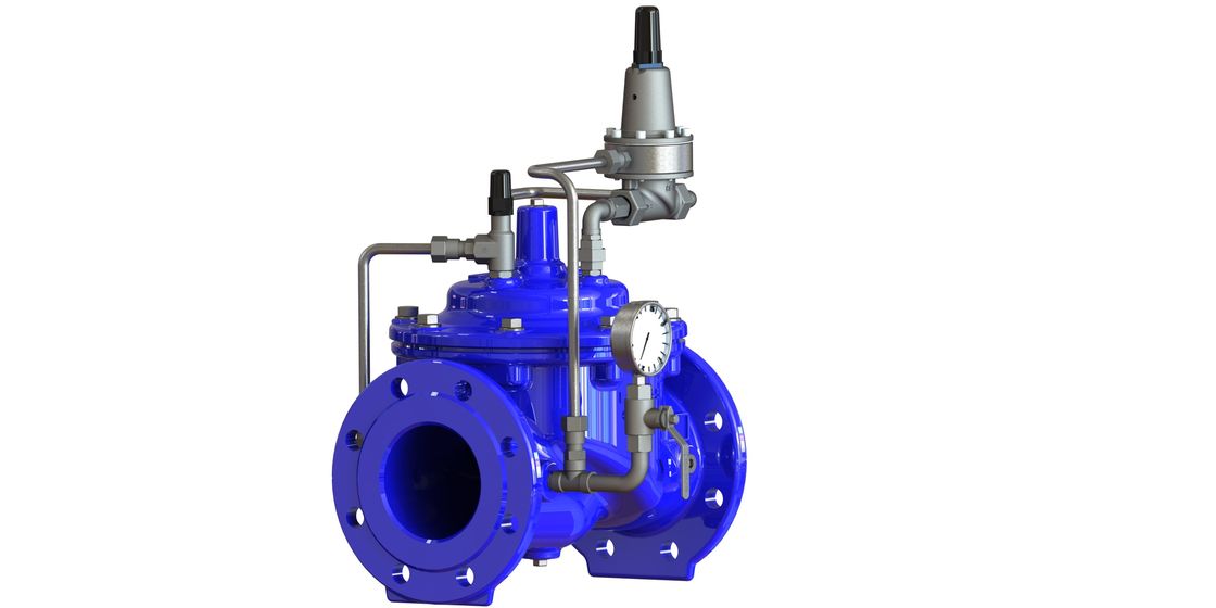 Válvula de Mantenimiento de Presión 2-40 Pulgadas Conexión Brida Hierro Dúctil para Aplicaciones de Agua Industrial