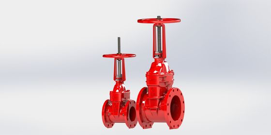 Válvula de compuerta UL FM con conexión bridada/ranurada y recubrimiento epoxi fusionado para sistemas de tuberías sellados con EPDM